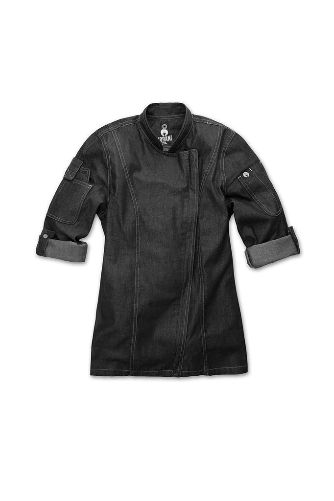 Gramercy Womens Denim Zipper Chef Jacket