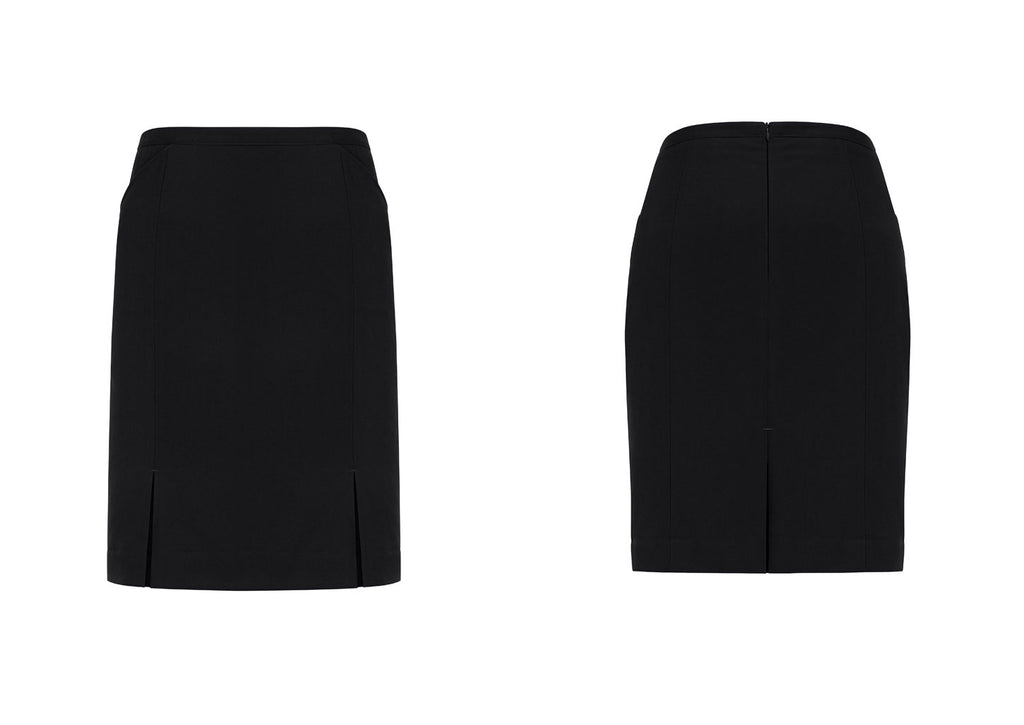 WOMENS FRONT PLEAT DETAIL STRAIGHT SKIRT