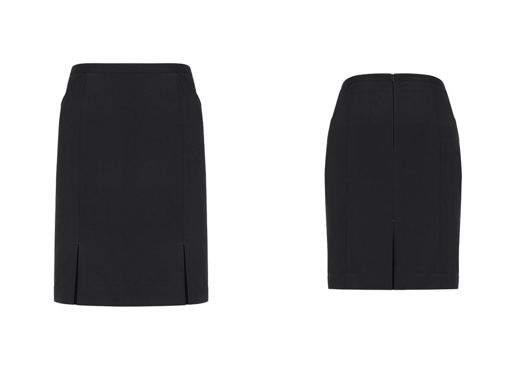 WOMENS FRONT PLEAT DETAIL STRAIGHT SKIRT