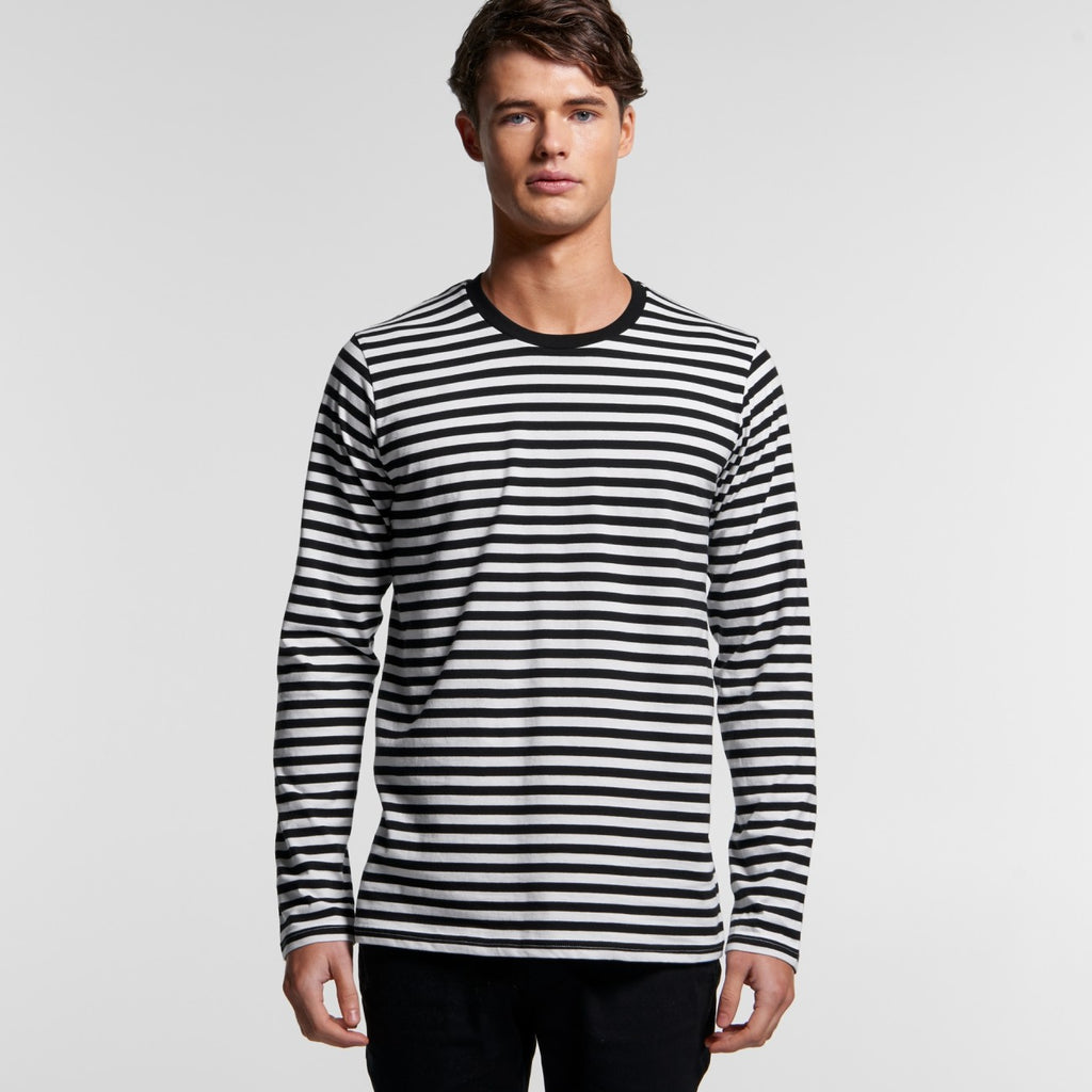MENS MATCH STRIPE L/S TEE