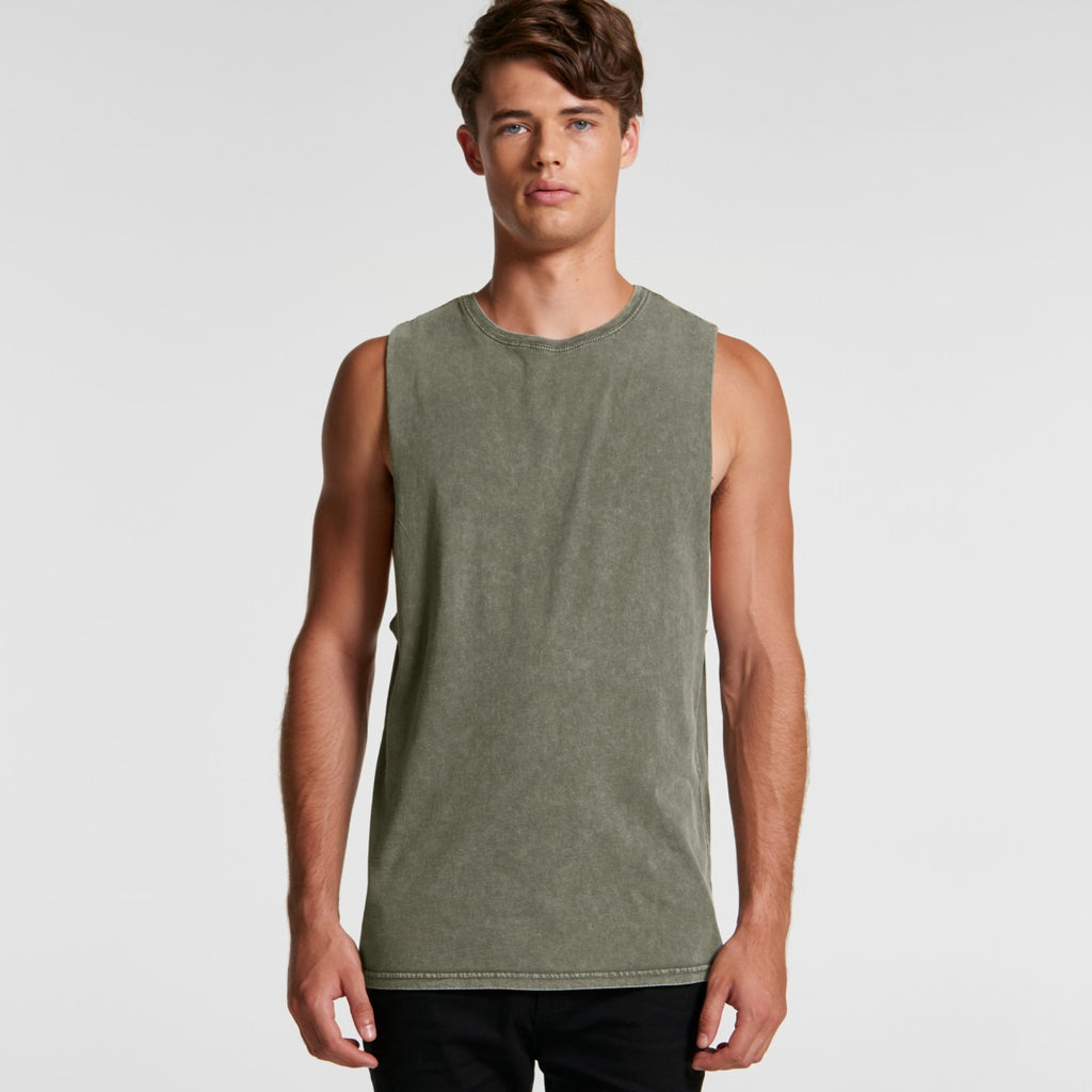 MENS STONE WASH BARNARD TANK