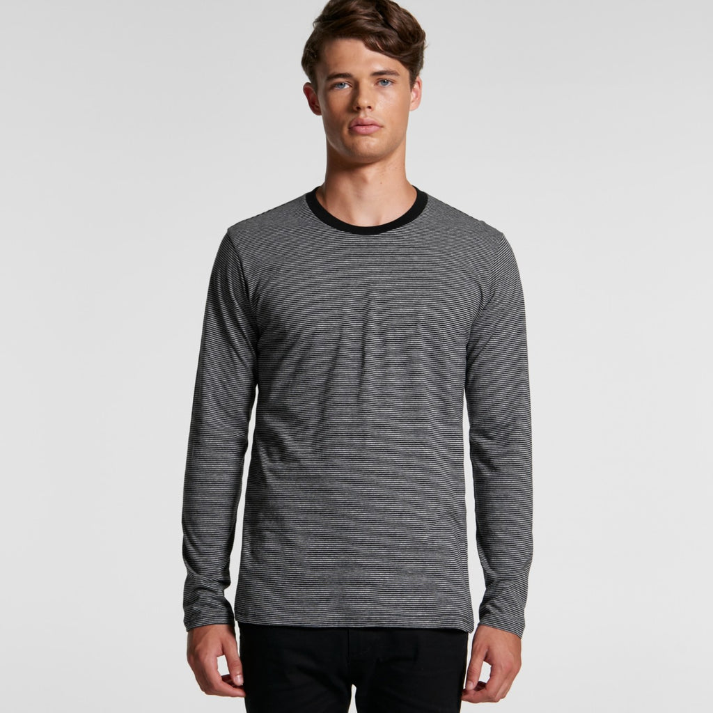 MENS LINE STRIPE L/S TEE