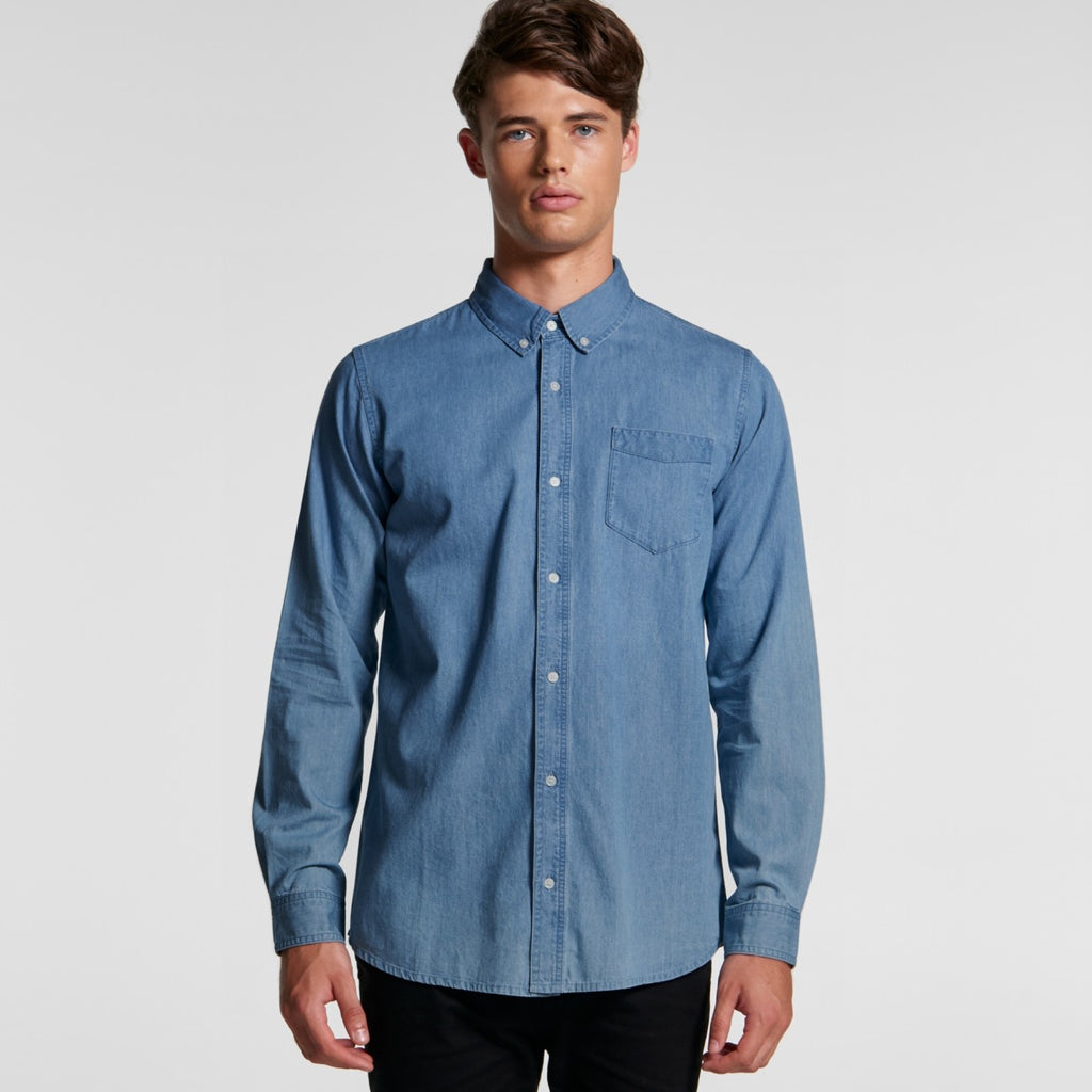 MENS BLUE DENIM SHIRT