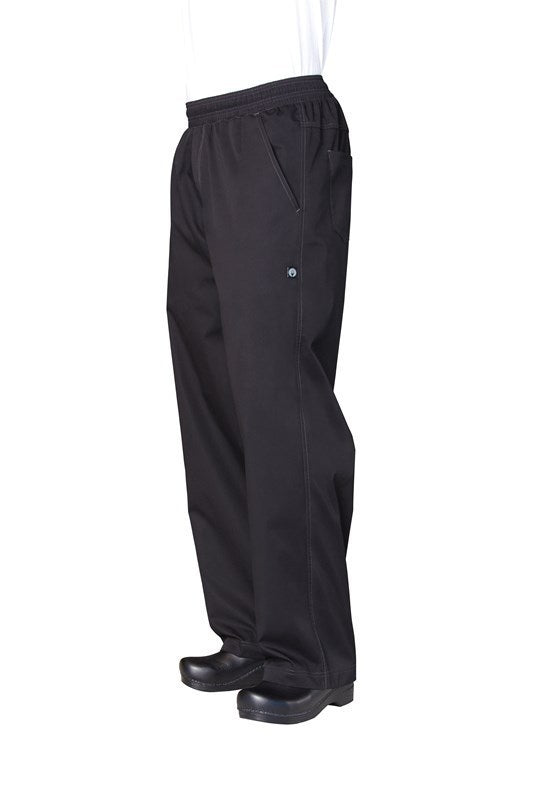 Black Lightweight Baggy Chef Pants