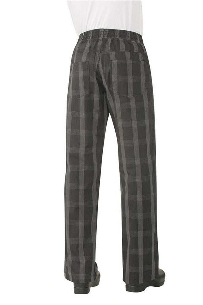 Black Plaid Better Built Baggy Chef Pants