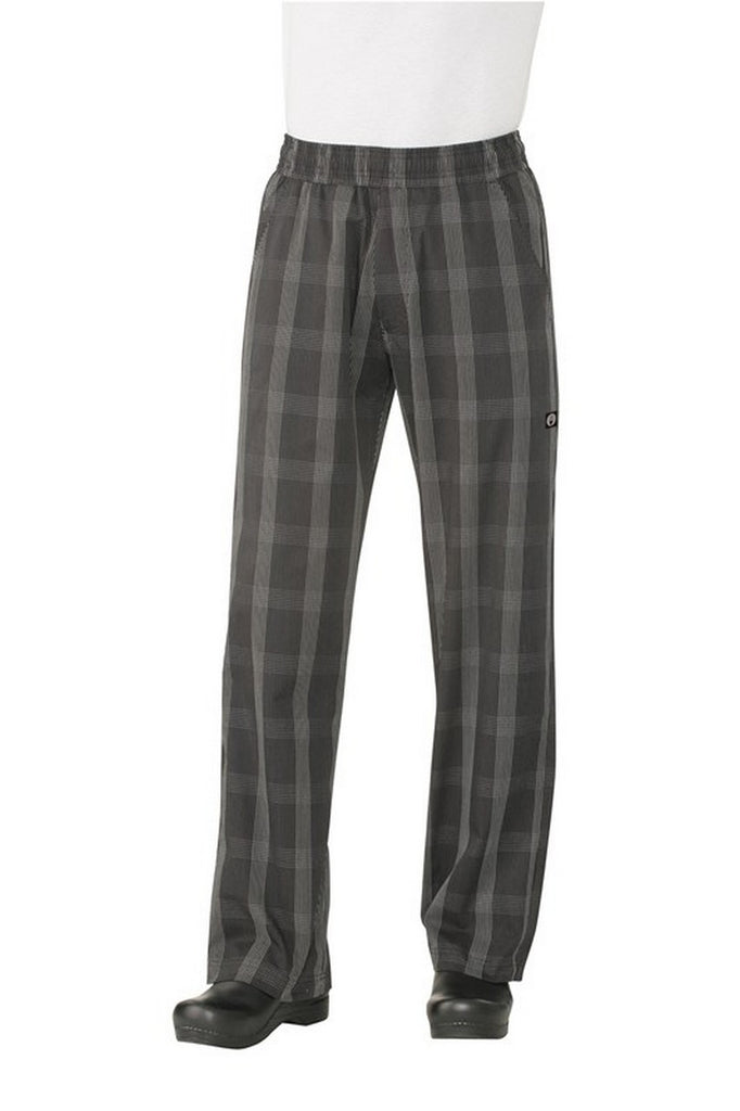 Black Plaid Better Built Baggy Chef Pants