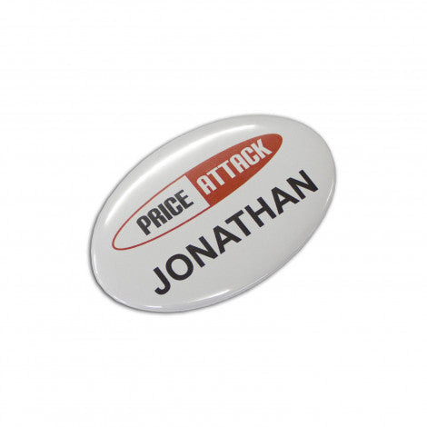 Your Branded Button Badge Oval - 65 x 45mm
