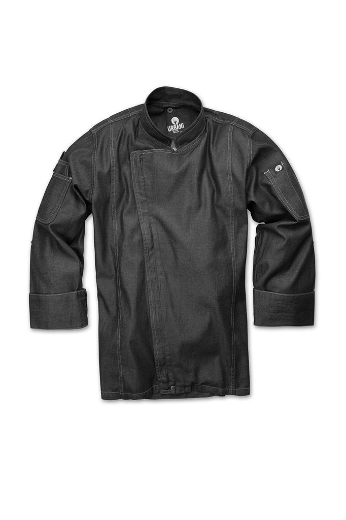 Gramercy Mens Denim Zipper Chef Jacket