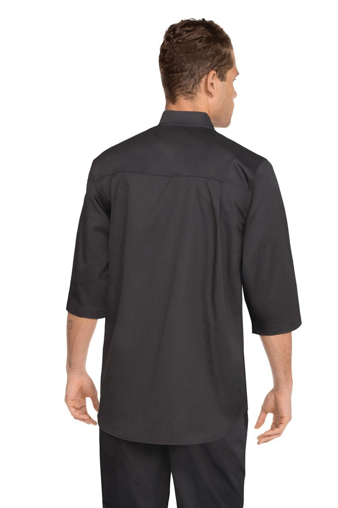 3/4 Sleeve Black Chef Shirt