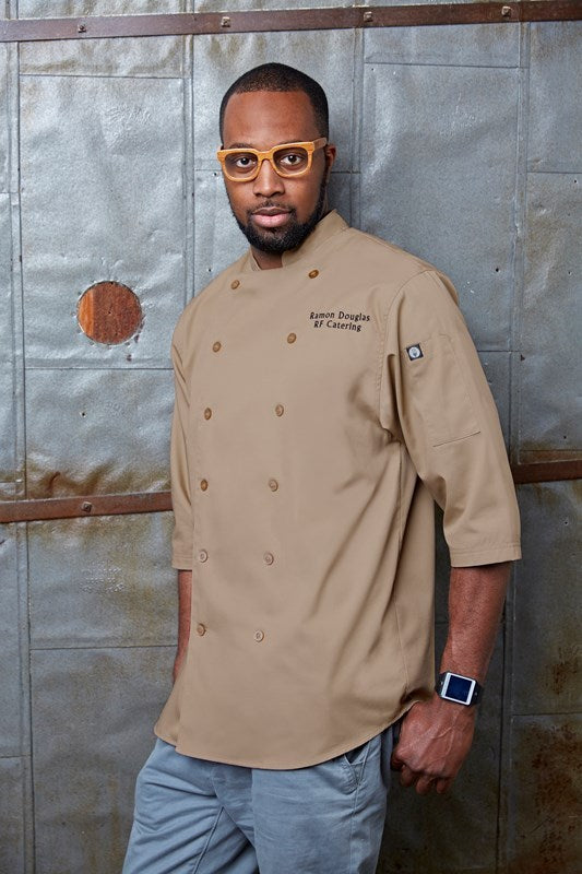 3/4 Sleeve Khaki Chef Shirt
