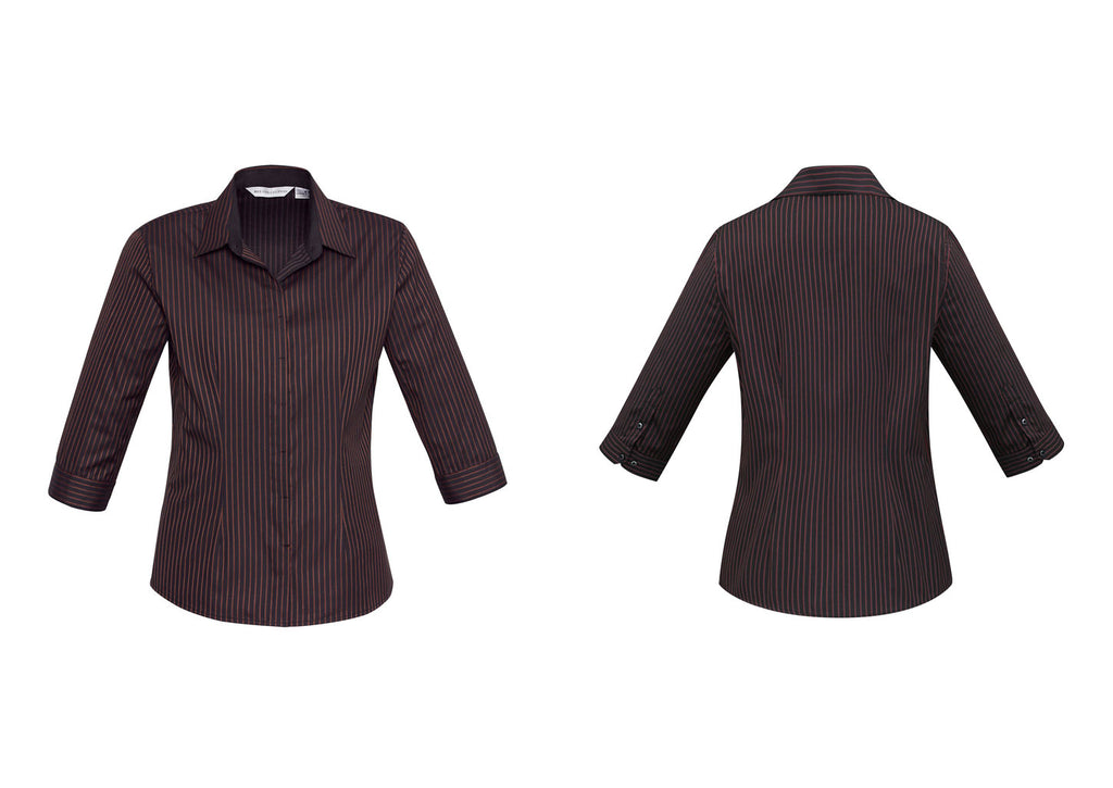 LADIES RENO STRIPE 3/4 SLEEVE SHIRT