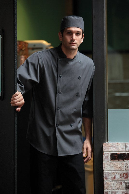 Deep Grey 3/4 Sleeve Chef Shirt
