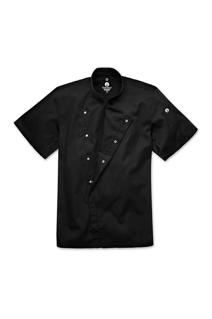 Cannes Black Press Stud Chef Jacket