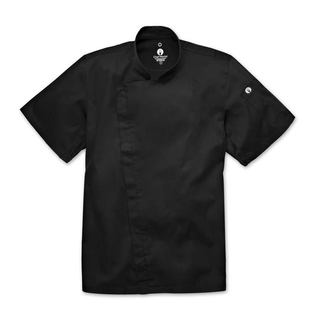 Cannes Black Press Stud Chef Jacket