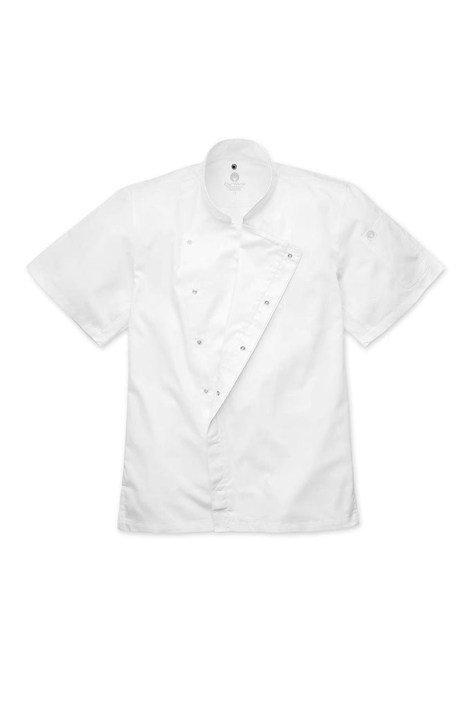 Cannes Press Stud White Chef Jacket