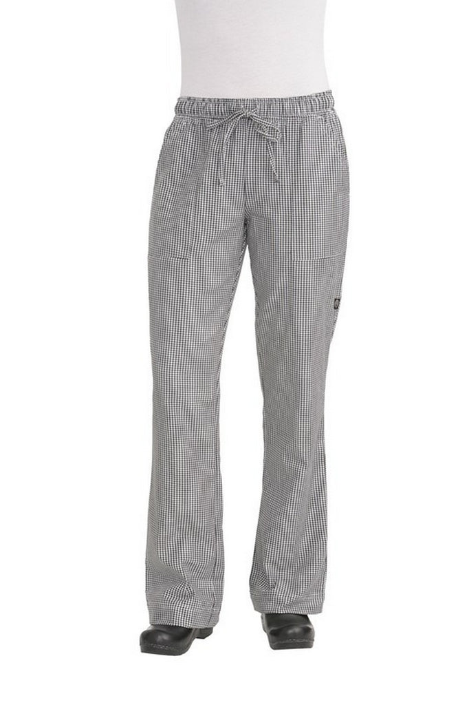 Womens Small Check Chef Pants