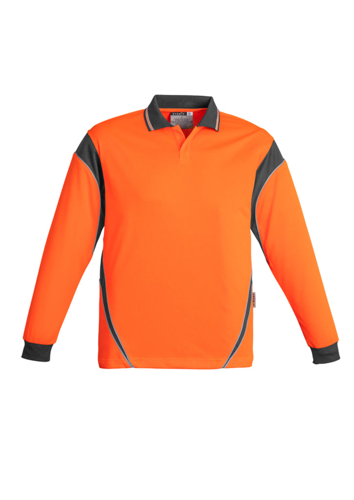 MENS HI VIS AZTEC POLO - LONG SLEEVE