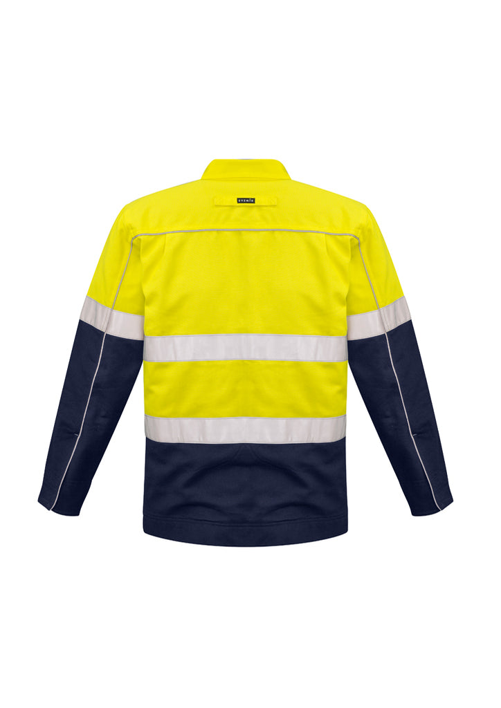 MENS HI VIS COTTON DRILL JACKET