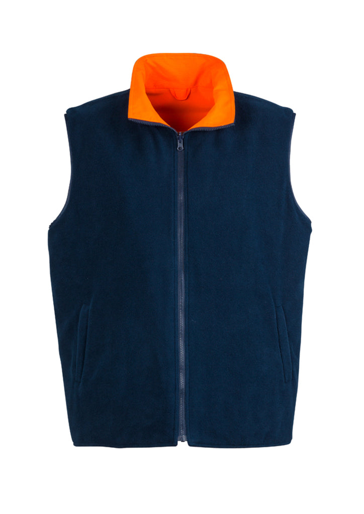 MENS HI VIS LIGHTWEIGHT FLEECE LINED VEST