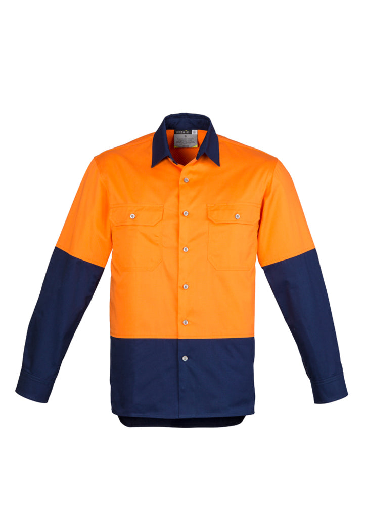 MENS HI VIS SPLICED INDUSTRIAL SHIRT