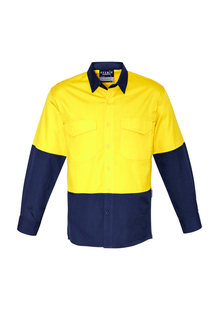 MENS RUGGED COOLING HI VIS SPLICED SHIRT