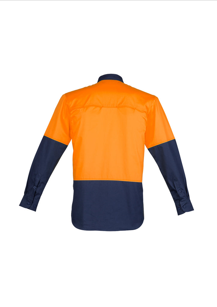 MENS HI VIS CLOSED FRONT L/S SHIRT